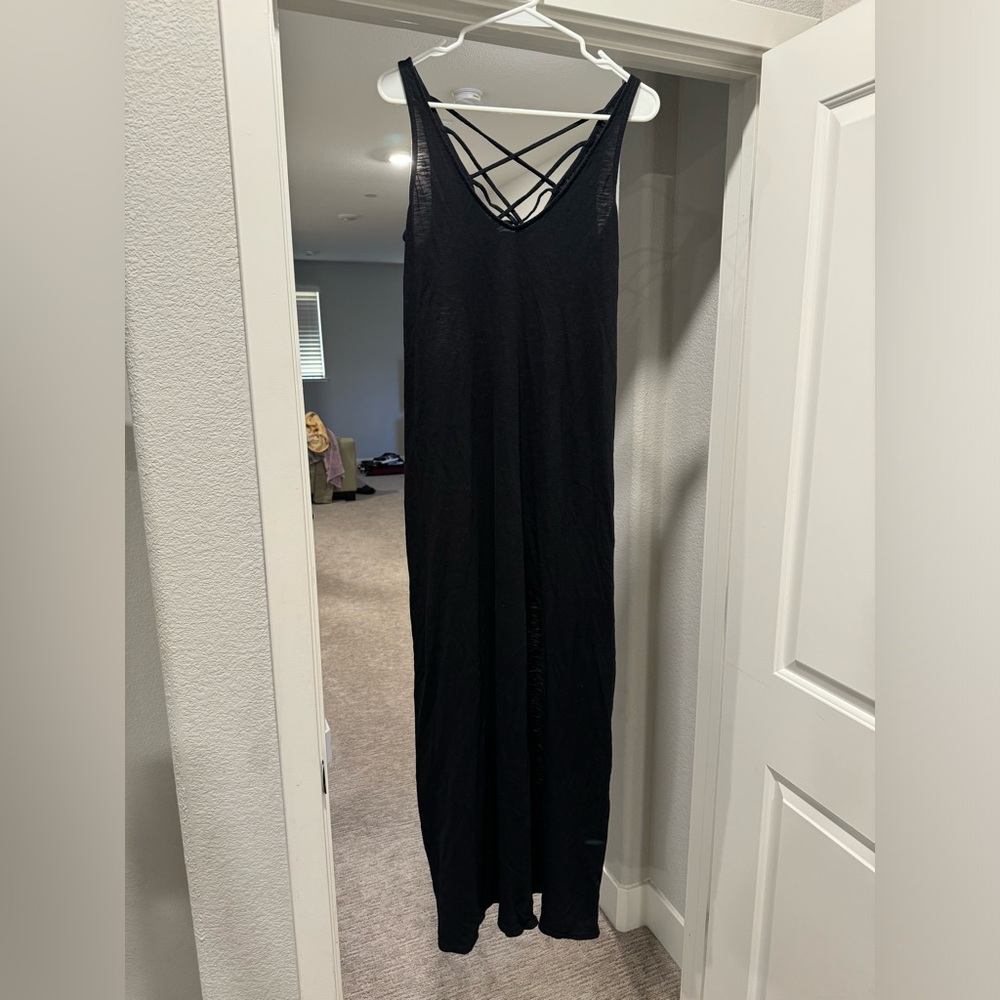 Express maxi dress with side slit and back detail